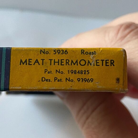 Taylor Thermometer 1930s Roast Meat Poultry Original Complete Box Analogue Movie - Picture 7 of 8